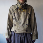 1940s French Army Motorcycle Canvas Coat