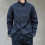 Chaqueta de ferroviario con cuello alto