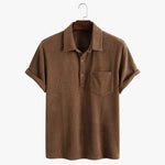 Vintage Waffelstrick-Shirt mit aufgesetzter Tasche aus den 1960ern