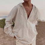 Sudadera con capucha de lino AnSan para hombre