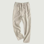 Pantalones de lino rectos sueltos