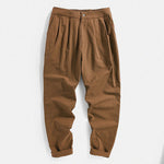 Pantalones de lino para hombre con cintura elástica