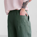 Herren Leinenhose mit Bundfalten
