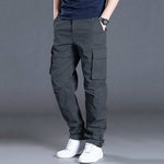 Pantalones de talla grande para hombre con bolsillos de solapa