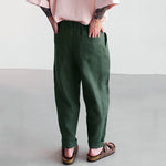 Herren Leinenhose mit Bundfalten