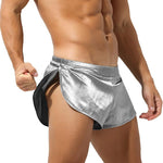 Pantalones cortos de seda tipo jockstrap