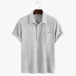 Vintage Waffelstrick-Shirt mit aufgesetzter Tasche aus den 1960ern
