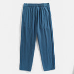 Pantalones de lino para hombre con cintura elástica