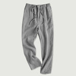 Pantalones de lino rectos sueltos