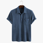 Vintage Waffelstrick-Shirt mit aufgesetzter Tasche aus den 1960ern