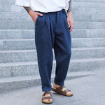 Herren Leinenhose mit Bundfalten