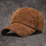 Gorra de béisbol de gamuza 100% piel de oveja genuina