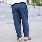 Herren Leinenhose mit Bundfalten