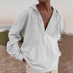 Sudadera con capucha de lino AnSan para hombre
