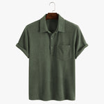 Vintage Waffelstrick-Shirt mit aufgesetzter Tasche aus den 1960ern