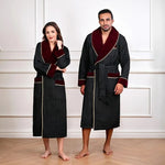 Men’s Dressing Gown Burgundy Velvet