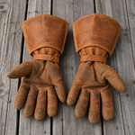 WWII British Army 1942–43 Dispatch Rider Leather Gauntlet Gloves