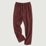 Pantalones de lino rectos sueltos