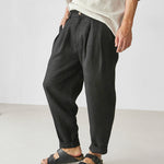 Herren Leinenhose mit Bundfalten