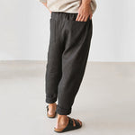 Herren Leinenhose mit Bundfalten