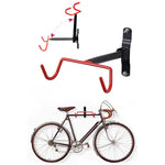 Wandmontierter Fahrrad-Ständer mit zwei Haken zum Zusammenklappen