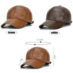 Gorra de béisbol de cuero genuino