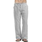 Pantalones de lino de talla grande con bolsillos para hombre