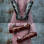 Medieval Warrior LARP Leather Bracers