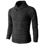 Men's Knit Pullover Long Sleeve Hexagon Patterned Sweater