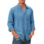 Camisas de lino natural para hombre