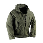 USN Wet Weather Parka Vintage Deck Jacket Pullover Lace Up WW2 Uniform
