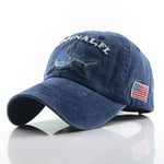 Herren Freizeit Baseball Cap mit Haifischstickerei