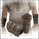 Armadura medieval de cuero para los brazos