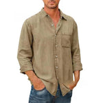 Camisas de lino natural para hombre