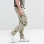 Pantalones Cargo Ajustados 3D con Cremallera