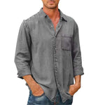 Camisas de lino natural para hombre