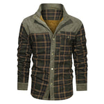 Men's Retro Check Pattern Stitching Warm Wanderer Jacket IV