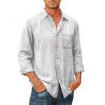 Camisas de lino natural para hombre
