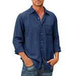 Camisas de lino natural para hombre