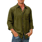 Camisas de lino natural para hombre