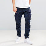 Pantalones Cargo Ajustados 3D con Cremallera