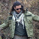 Military Tactical Desert Head Neck Scarf Arab Wrap with Tassel
